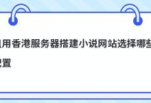 租用香港服务器搭建小说网站选择哪些配置