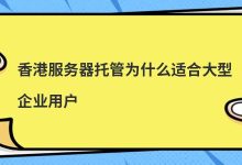 香港服务器托管为什么适合大型企业用户