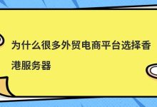 为什么很多外贸电商平台选择香港服务器