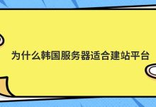 为什么韩国服务器适合建站平台