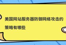 美国网站服务器防御网络攻击的策略有哪些