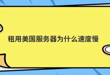 租用美国服务器为什么速度慢