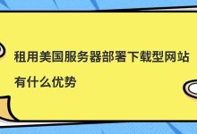 租用美国服务器部署下载型网站有什么优势