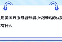 租用美国云服务器部署小说网站的优势都有什么