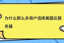 为什么那么多用户选择美国云服务器