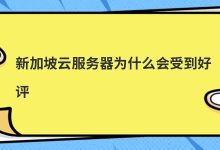 新加坡云服务器为什么会受到好评