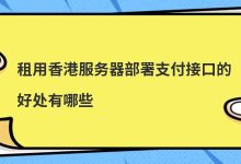 租用香港服务器部署支付接口的好处有哪些