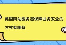 美国网站服务器保障业务安全的方式有哪些