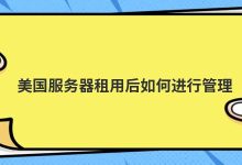 美国服务器租用后如何进行管理